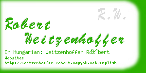 robert weitzenhoffer business card